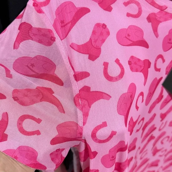 NWT Merigold Kiss western mesh pink dress - Picture 5 of 5